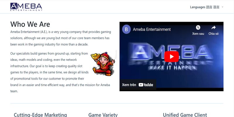 Hình ảnh giao diện của cổng game AMEBA Jackpot